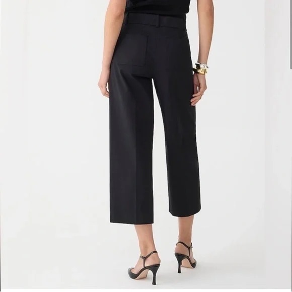 J. Crew Sydney Wide Leg Cropped Pant - Picture 2 of 4